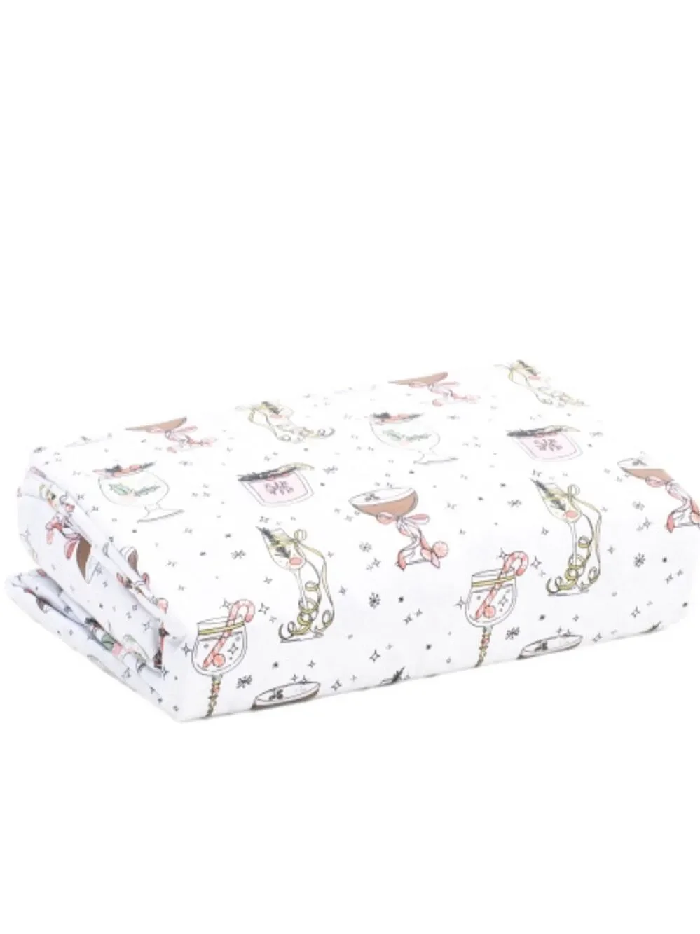 London Kaye Deck The Cocktails Christmas King Sheet Set New